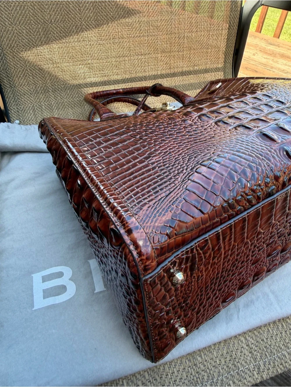 Brahmin NAKITA Satchel Handbag in MELBOURNE PECAN - Picture 6 of 8
